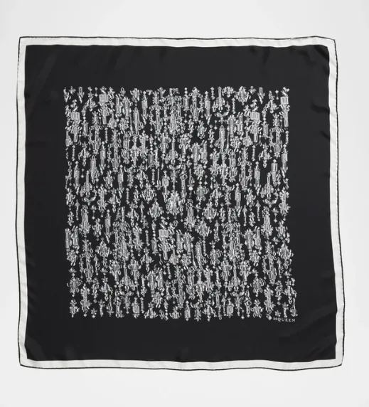 Crystal Mirror Silk Foulard